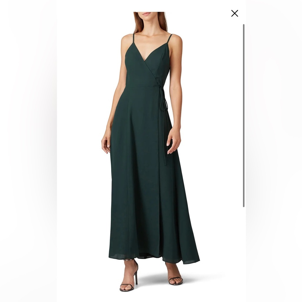 FAME AND PARTNERS Tilbury Green Wrap Maxi Dress